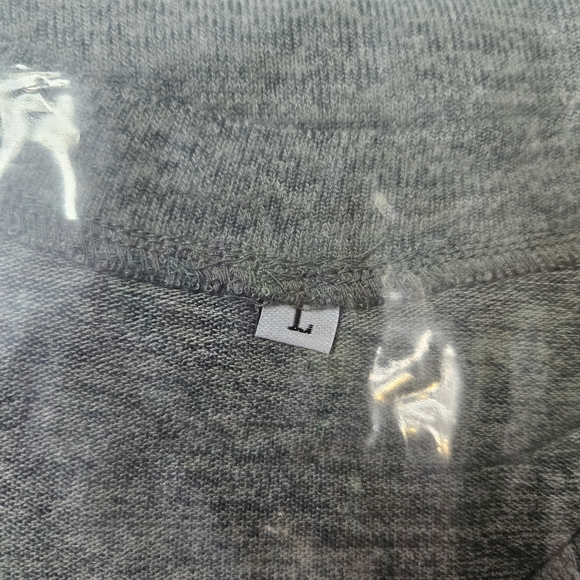 Shein Gray Crew Neck Long Sleeve Lightweight Sweater Sz L - Picture 2 of 10